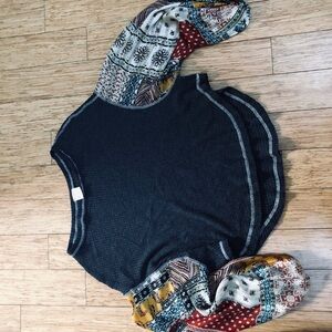 By Together S multi fabric top multicolor European